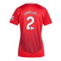 Camiseta Manchester United Victor Lindelof #2 Primera Equipación para mujer 2024-25 manga corta